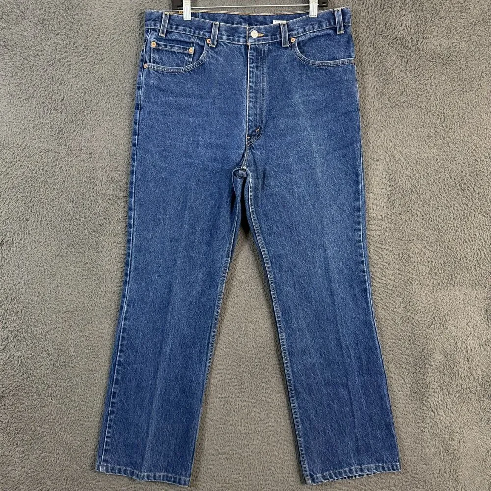 Vtg Levis 517 Bootcut Jeans Mens 38x36 (Fits 36x30) Blue Denim Made in USA
